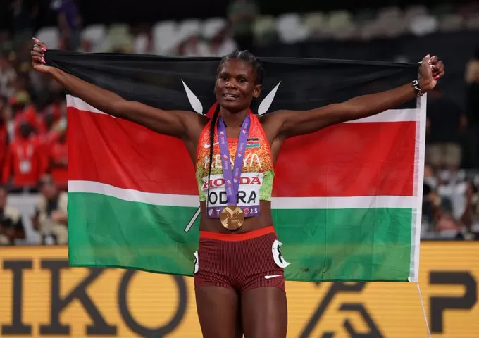 أوديرا تكسب ذهبية 800 متر في قوى العالم