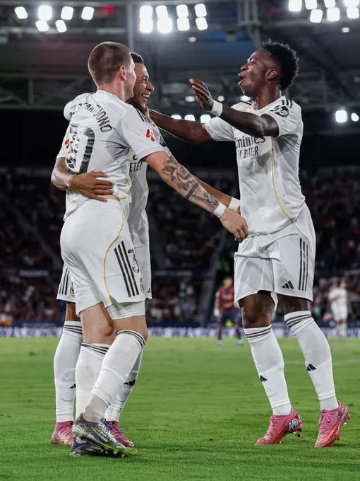 الريال يكتسح ليفانتي برباعية مقابل هدف ومبابي يعزز صدارته للهدافين